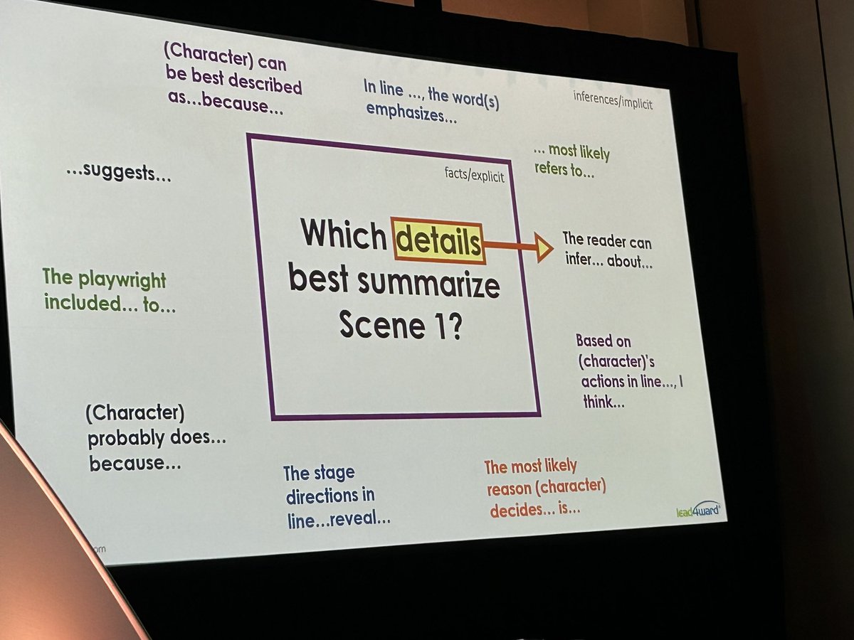 Ask me or <a href="/MrsLakishaBall/">Lakisha Ball</a> how to use the <a href="/lead4ward/">lead4ward</a> frequency distribution table to plan #targeted 🎯 and #rigorous 🥵 RLA lessons!! That was definitely the best session of the conference‼️ #think23