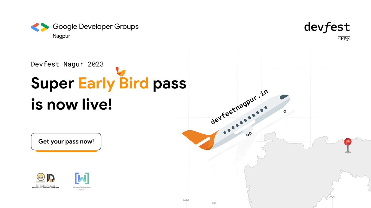 gdgnagpur_'s tweet photo. #DevfestNagpur Tickets are LIVE🍊

#devfestnagpur2023 #devfest #gdgnagpur #devcon https://t.co/ui1zhZHCHs