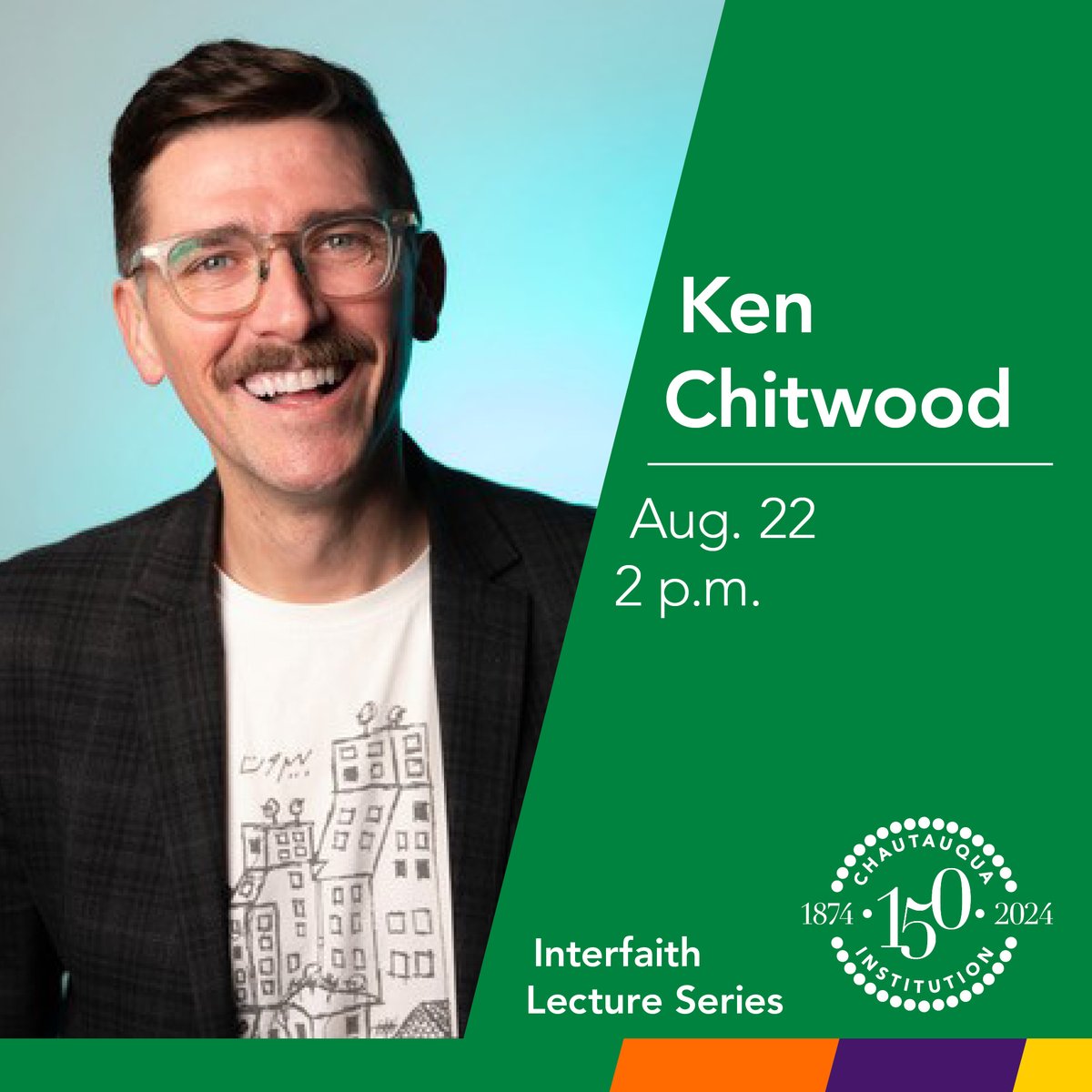 🚨#CHQ2024 ANNOUNCEMENT🚨 Chautauqua welcomes religion scholar, journalist, and public theologian Ken Chitwood into our 2024 Interfaith Lecture Series as we celebrate 150 years this summer. #CHQ2024 #chq150 #CLSWeekNine