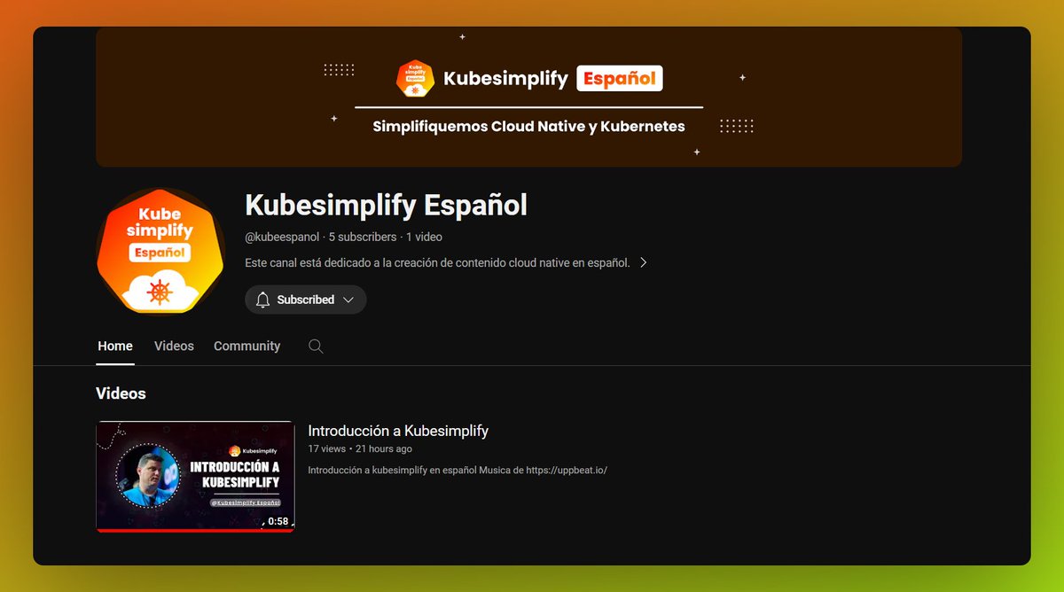 🎉 Exciting News! 🚀 We're thrilled to announce the launch of "Kubesimplify Español " 

This channel is dedicated to the creation of cloud native content in Spanish

🌐 Share the excitement with your Spanish-speaking community!