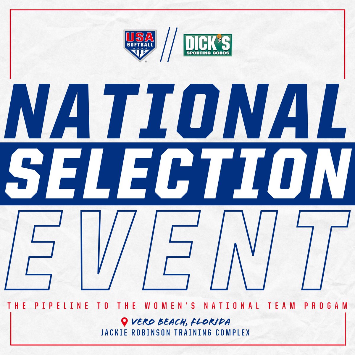 USASoftball's tweet photo. It all comes down to 𝙩𝙝𝙞𝙨 👀

The #HPP National Selection Event, 𝘱𝘳𝘦𝘴𝘦𝘯𝘵𝘦𝘥 𝘣𝘺 @DICKS, starts today ‼️

𝘔𝘖𝘙𝘌 𝘐𝘕𝘍𝘖 → https://t.co/qWSQQlrbgB https://t.co/2R5Jy98Txc