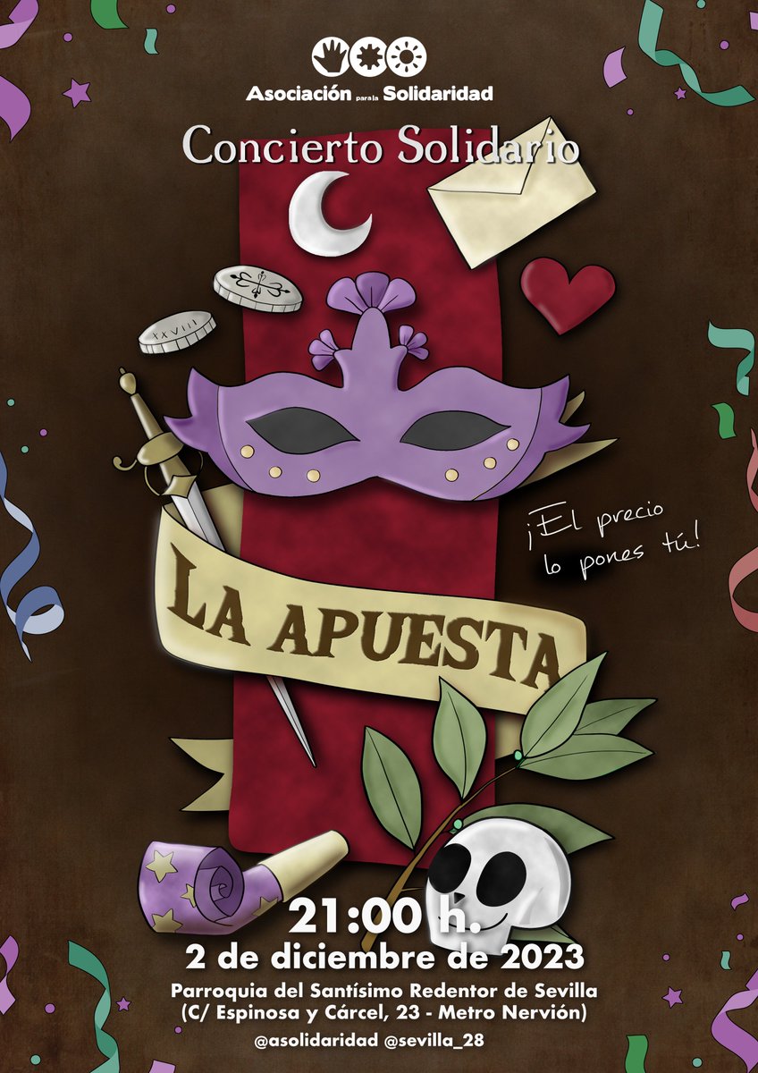 👋¡Buenas tardes!

🎵Se acerca la noche que todos estamos esperando. <a href="/Sevilla28/">Sevilla 28</a> volverá este sábado a las 21.00 a deslumbrarnos con su nuevo concierto solidario: 'La apuesta'

💶¡Recuerda que el precio lo pones tú!

🥳¡Os esperamos el sábado!