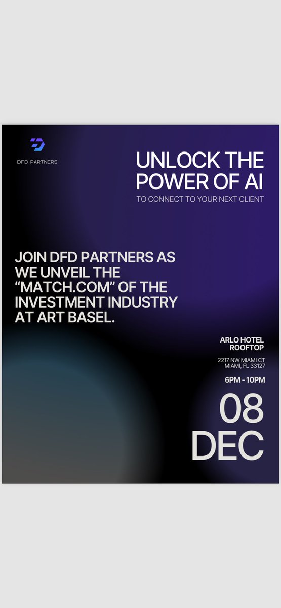 DevonDFD's tweet photo. Who’s ready to Art Basel with @dfdpartners ? https://t.co/VOEKQ9TN8k