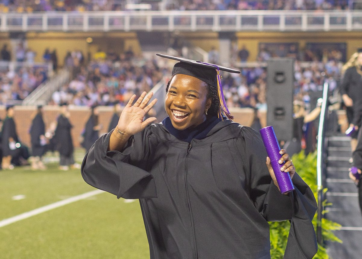 UMHB's tweet photo. We can't wait to celebrate our newest class of graduates tomorrow! Remember to tag your grad photos with #UMHBGrad for a chance to be featured on the jumbotron before the ceremony. https://t.co/0nHz8d4EZc