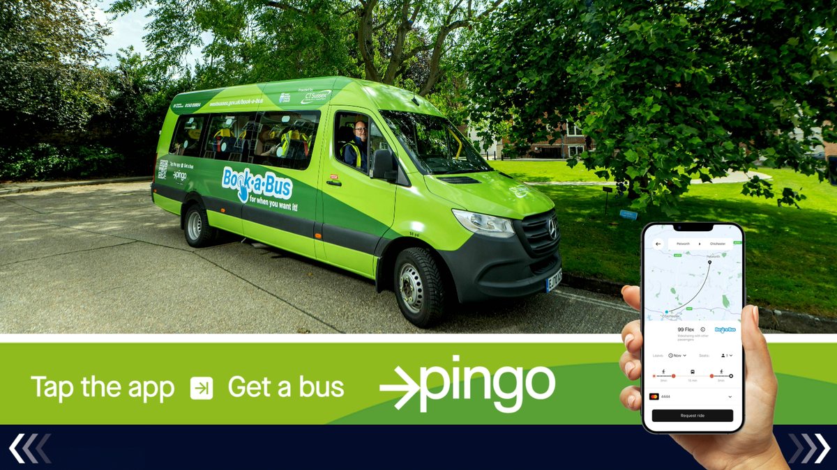Struggling to get a bus?
Travel with #BookABus from 7am-7pm, Monday to Saturday.
Operating in the rural areas around Chichester &amp; Petworth. 🌳🚍

orlo.uk/Book-a-Bus_DxR…