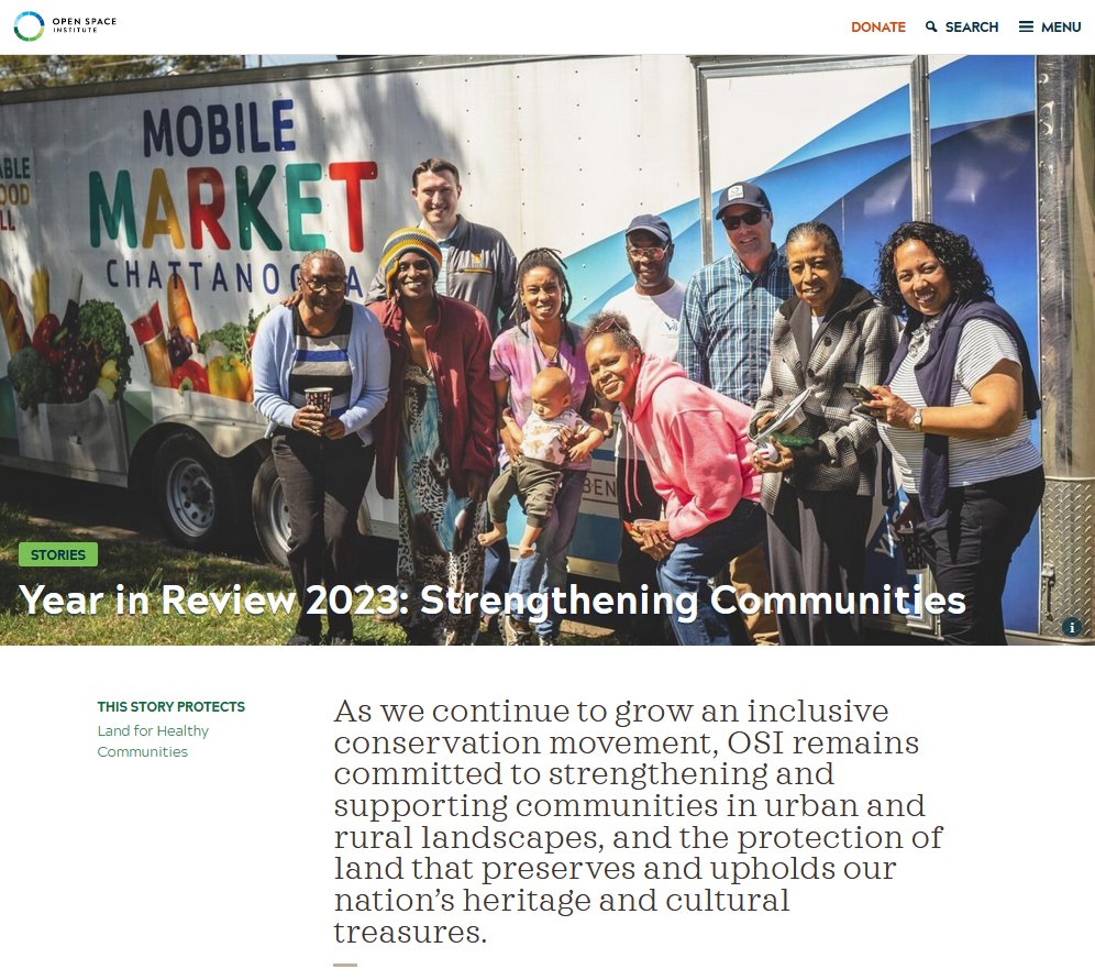 As we continue to grow an inclusive conservation movement, OSI remains committed to strengthening and supporting communities in urban and rural landscapes and everywhere in between. openspaceinstitute.org/stories/year-i…