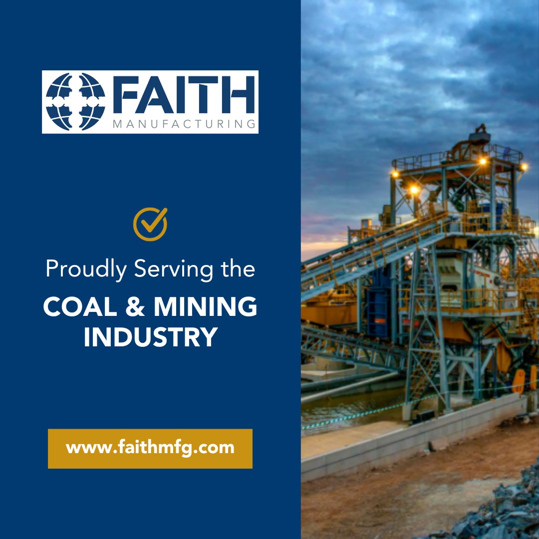 FaithMFG's tweet photo. At #FaithManufacturing, we are experienced and equipped to provide #precisionmachining services for all of your #coalandmining industry needs. We are committed to quality, timely delivery, and #turnkey solutions for our customers.

💻📱Learn more at https://t.co/OqH47i55p1! https://t.co/yaUVlAMo9v