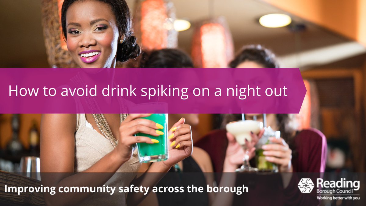 Keeping you safe is a priority for our town centre venues. They can provide drink spiking testing kits and drinks toppers/lids as part of Safer Streets partnership work between the Council, Business Improvement District, Reading Pub Watch and venues to ensure a safe night out.