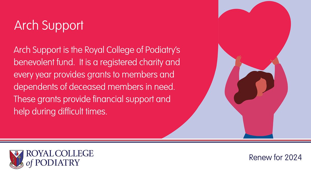 Arch Support was founded to help our members in their times of need. Assistance with fees is just one of the many ways we can help. Find out more at rcpod.org.uk/membership/arc…