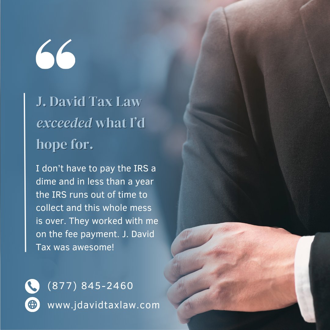 JDavidTaxRelief's tweet photo. Communication is key in our approach to resolving tax issues. Like we did for Melinda, we'll keep you updated every step of the way. Begin your road to favorable results now. 

Call us at (877) 845-2460 or find more information on our website https://t.co/ZIU88JGiFU. https://t.co/dAhryYYUDx