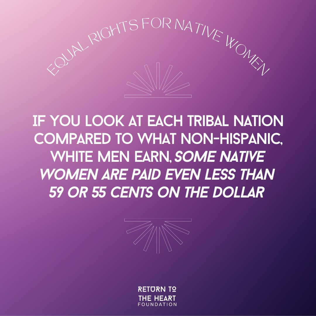 It's #NativeWomensEqualPayDay! In the US, Native Women have to work much harder to make the same pay as non-Hispanic, white male earners. We must continue to rise against the systemic inequalities that affect women, especially women of color. Learn more: ow.ly/mBrh50QbL91