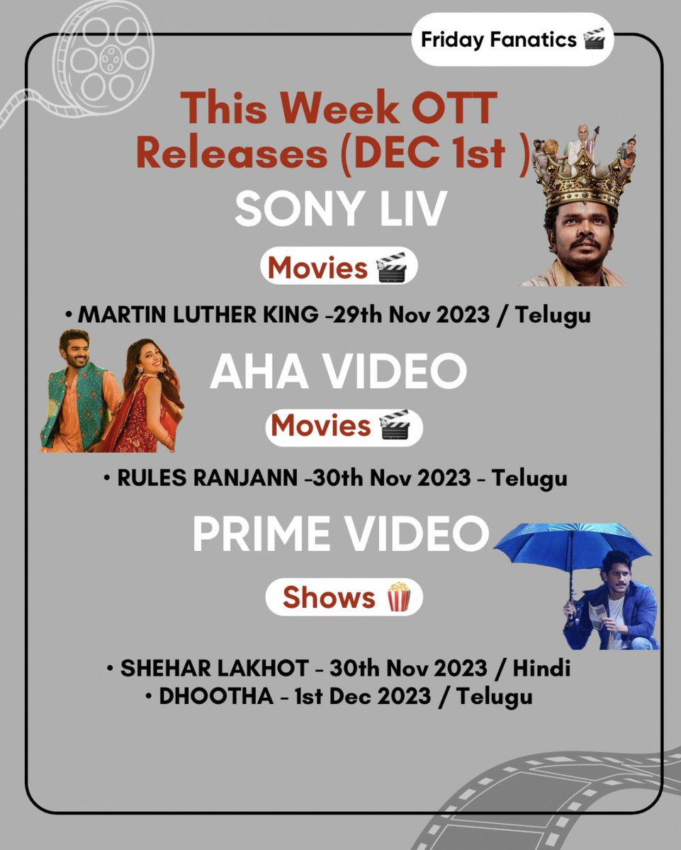 fridayfanatics_'s tweet photo. #FridayFanatics OTT Movies & Series announcement 📣 of the week #1 https://t.co/IiOGDAqEvO