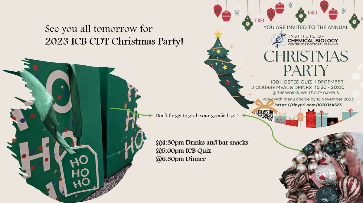 icbcdt's tweet image. Looking forward to seeing everyone tomorrow at the 2023 ICB CDT Christmas Party! 🎉 @hancam14 and @scarletbloss0ms have prepared intriguing goodie bags—join us to uncover the surprises! We'll begin with drinks and ICB quiz🌟. See you all there! #CountdownToFun