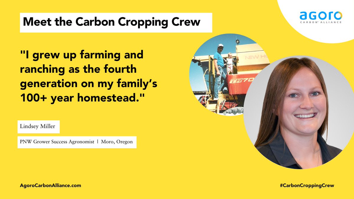 Meet our PNW Grower Success #Agronomist &amp; #CarbonCroppingCrew member, Lindsey Miller. Her experience lies in crop consulting and wheat seed programs. She is a Certified Crop Advisor and currently serves on the Northwest exam committee!
📍: Moro, OR
🎓: Powered by <a href="/montanastate/">Montana State University</a>