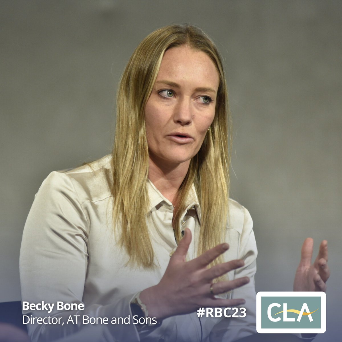 CLAtweets's tweet photo. Competing visions for #landuse among the next generation. 🌱

In the last of our eye-opening #RBC23 panel discussions:
• Hattie Bryett, CLA Charitable Trust Scholar at @AberUni
• Becky Bone, Director at @ATBone10
•Emma Loder-Symonds, Co-owner at @NoningtonFarms https://t.co/MNsGnZTFDy