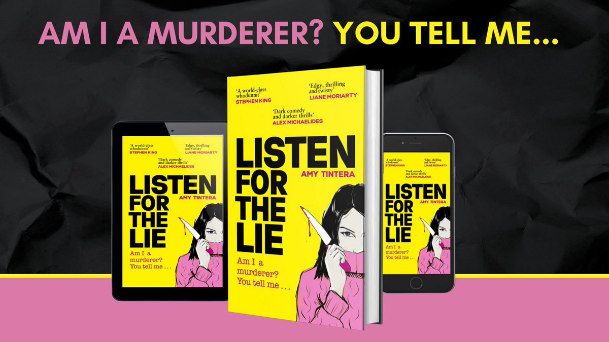 📖#CoverReveal📖

I’m excited to share the cover for #ListenForTheLie by @amytintera. It looks and sounds brilliant!

‘Am I a murderer? You tell me …’

Out March 2024 from @TransworldBooks.

Preorder now: bit.ly/ListenHB