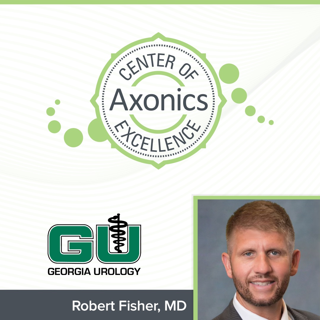 Georgia Urology is pleased to announce Dr. Robert Fisher has been designated as an @axonics_mod Center of Excellence! 

The designation recognized Dr. Fisher's high level of expertise with Axonics Therapy. Please join us in congratulating Dr. Fisher!