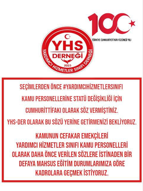 yardimcihizmet1's tweet photo. Sn.Maliye Bakanı Mehmet Şimşek
#YardımcıHizmetlerSınıfı'na Cumhur ittifakı, ve 
Hükümet tarafindan söz verildi

✅Cumhur ittifakının tüm bileşenlerinin ittifak ettiği gerçeği ortadayken bütçe bahane edilerek 140 bin çalışan mağdur ediliyor. 

✅ #YHSButceyeYukDegil'dir aksine Kamu'ya yeni alımların önüne geçilmesi için bizlerin statü değişikliği yapılması Bütçeye artı olarak bir değer katacaktır.
Kangren olmuş bu sorun Lütfen ötelemeyin artık.
@memetsimsek 
@aerdemcantimur @ilhan_hatipoglu
@_cevdetyilmaz 
@isikhanvedat
@dbdevletbahceli
@avabdullahguler