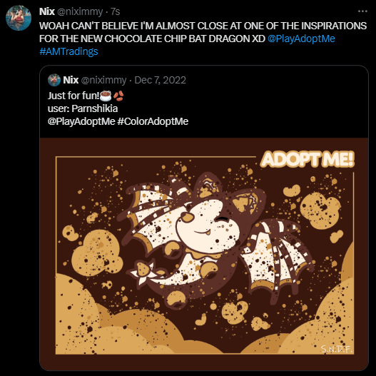 niximmy's tweet photo. @PlayAdoptMe I made it a Coffee one. xD @PlayAdoptMe https://t.co/hn9F6nbxrC