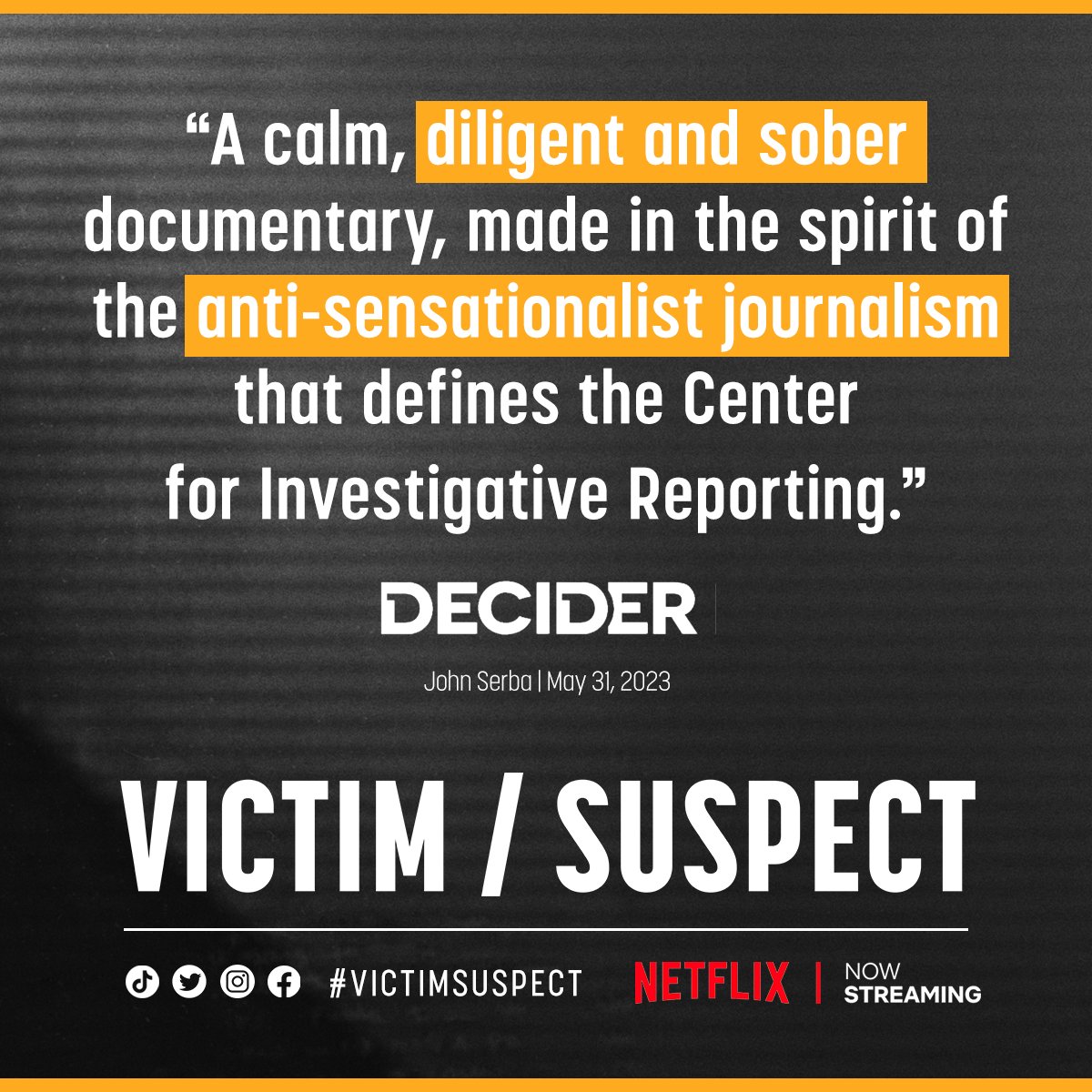 Victim/Suspect tweet media