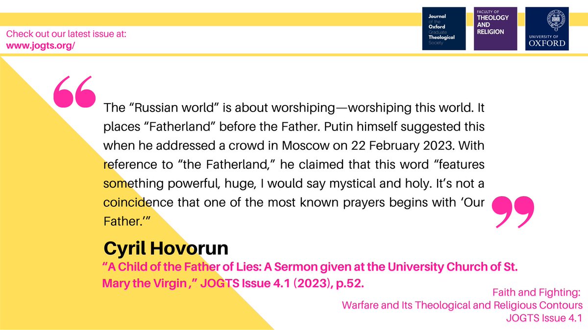 Journal of the Oxford Graduate Theological Society tweet media