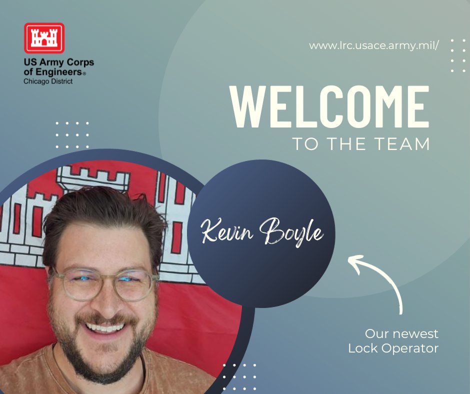We’re happy to introduce Kevin Boyle, a new lock operator with #USACEChicago.

Kevin has been with USACE for 2 years but transferred to the Chicago District in Oct 2023. Were happy to have him here!

Want to join us? Check here for information: lrc.usace.army.mil/Careers/How-to…