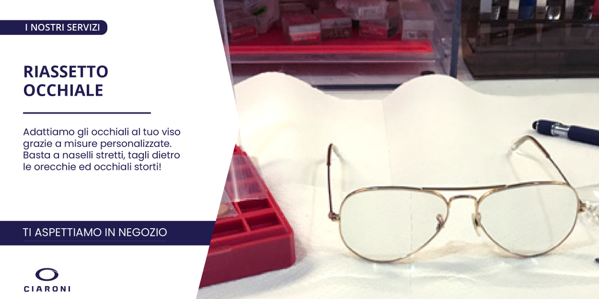 👓 Hai mai provato la frustrazione di occhiali che scivolano o stringono?  Possiamo risolvere noi il problema grazie al nostro servizio di riassetto occhiale!  #OtticaCiaroni #WePesaro