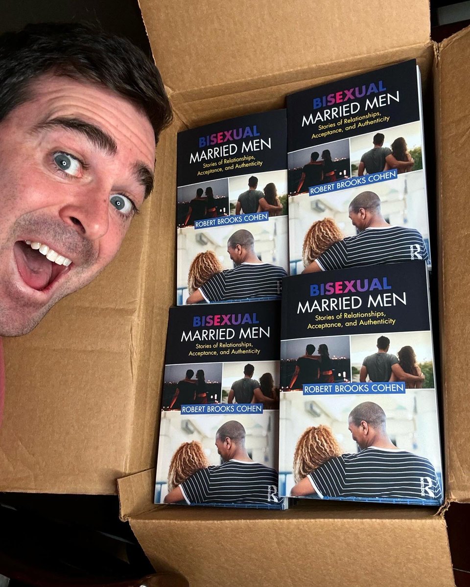 Robert Brooks Cohen (@robertbcohen) on Twitter photo It’s launch day! Get your copy of “Bisexual Married Men”, post about it, write a review, share it with friends, come to the virtual launch party tonight (link in bio), parade it around the city like I’ve been doing, and most of all, enjoy reading it! <a href="/TwoBiGuys/">Two Bi Guys</a> <a href="/routledgemh/">Routledge Therapy</a> It’s launch day! Get your copy of “Bisexual Married Men”, post about it, write a review, share it with friends, come to the virtual launch party tonight (link in bio), parade it around the city like I’ve been doing, and most of all, enjoy reading it! <a href="/TwoBiGuys/">Two Bi Guys</a> <a href="/routledgemh/">Routledge Therapy</a>