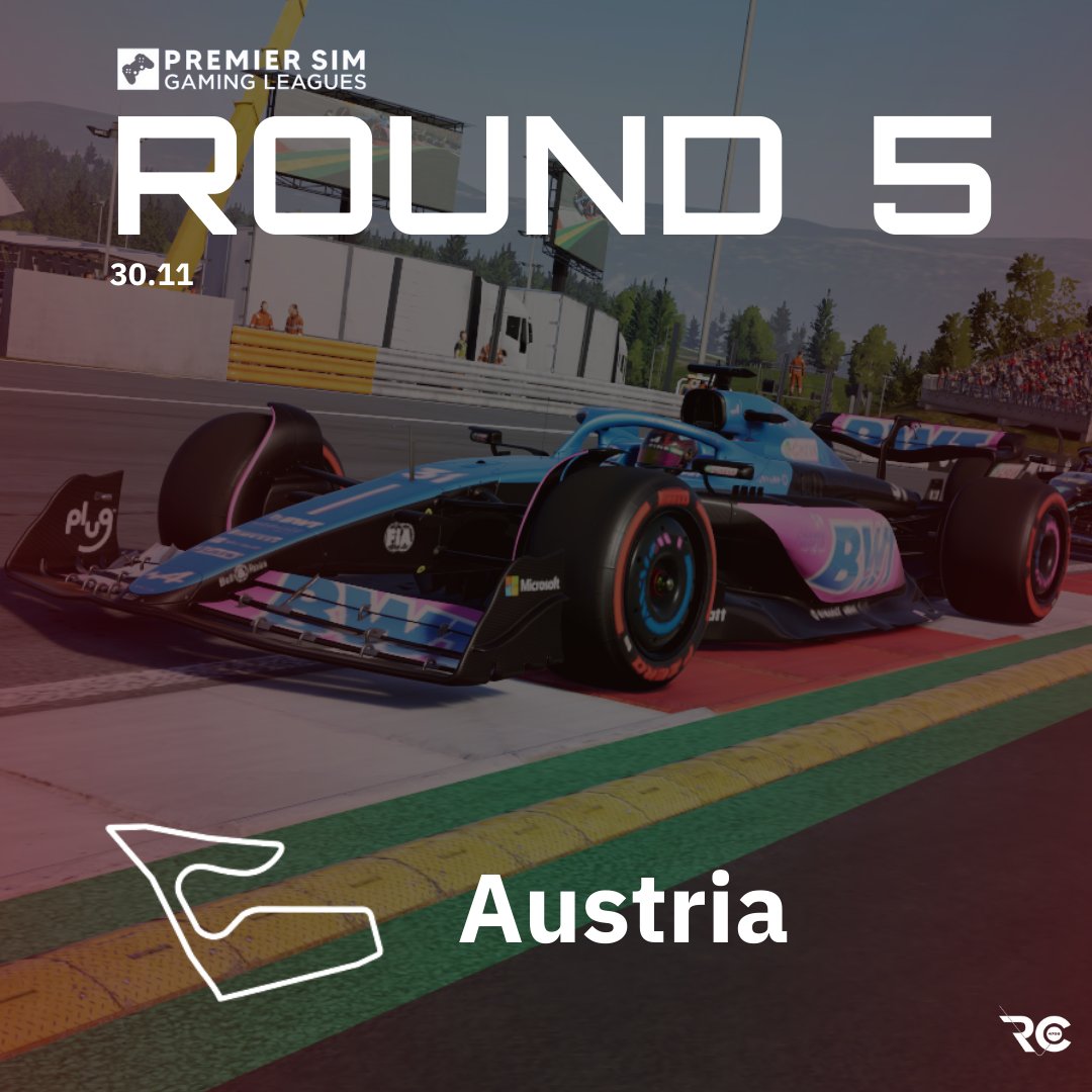 We are heading to Red Bull Ring 🇦🇹 for Round 5 of @PremierSimGL tonight !

It's time to race🏎️💨  for our academy & community drivers and to continue their championship charge 😎

#PSGLS35