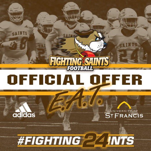 Extremely blessed to receive my first offer from <a href="/USFSaintsFB/">Fighting Saints Football</a> thank you to <a href="/coachmiller3634/">Tom Miller 🇺🇦</a> and the whole coaching staff