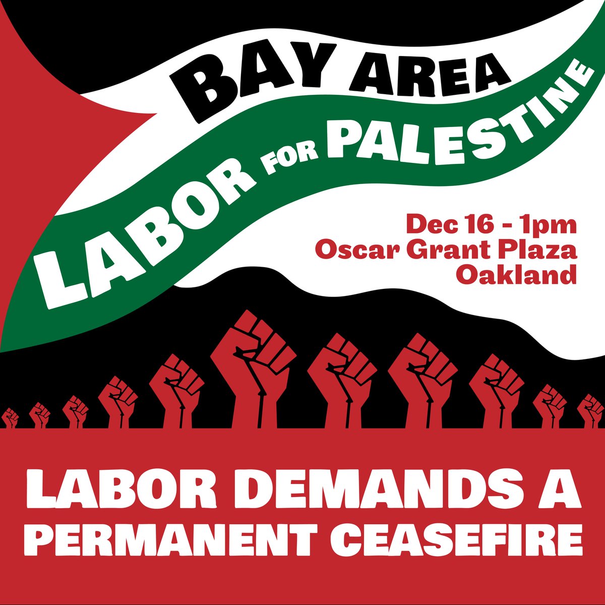 members of 10+ bay area unions have come together to organize this - proud to help - turn out your coworkers!