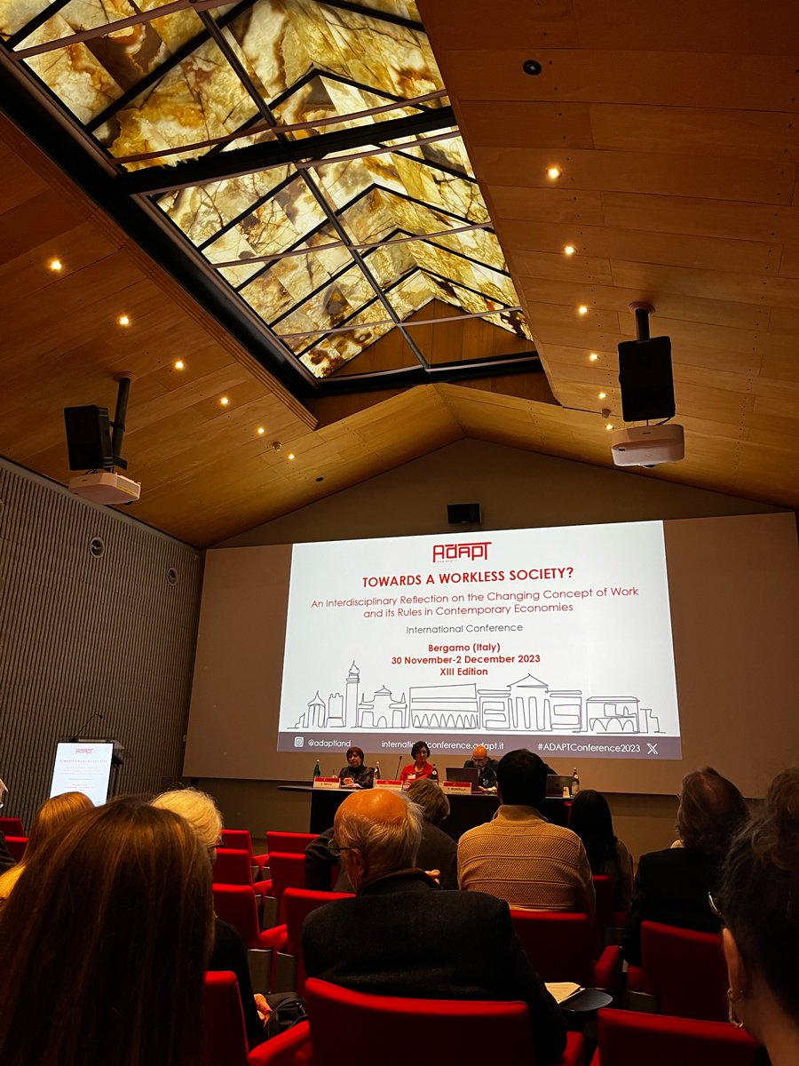 Today starts Adapt International Conference in #Bergamo. During the first plenary session we explored the perspective of institutions, international stakeholders and research on the meaning of work. @ADAPT_bulletin @adaptland