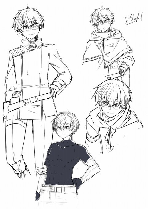 かお描くだけでも楽しい
手癖でさわやかそうで段々悪い顔してくる 