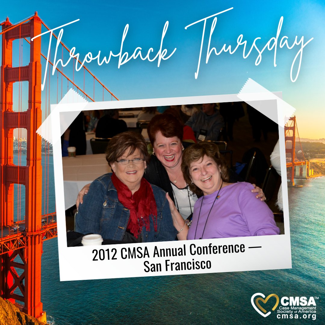 CMSANational's tweet photo. #TBT to #CMSA Annual Conference 2012 in San Francisco—Sharing smiles, friendship, & professional growth! It’s not just the education & networking, it’s also the camaraderie that makes our conferences unforgettable! #CMSACommunity #CMSA2024 #CaseManagement https://t.co/RjNPIBO86W https://t.co/apIHdA7JcV