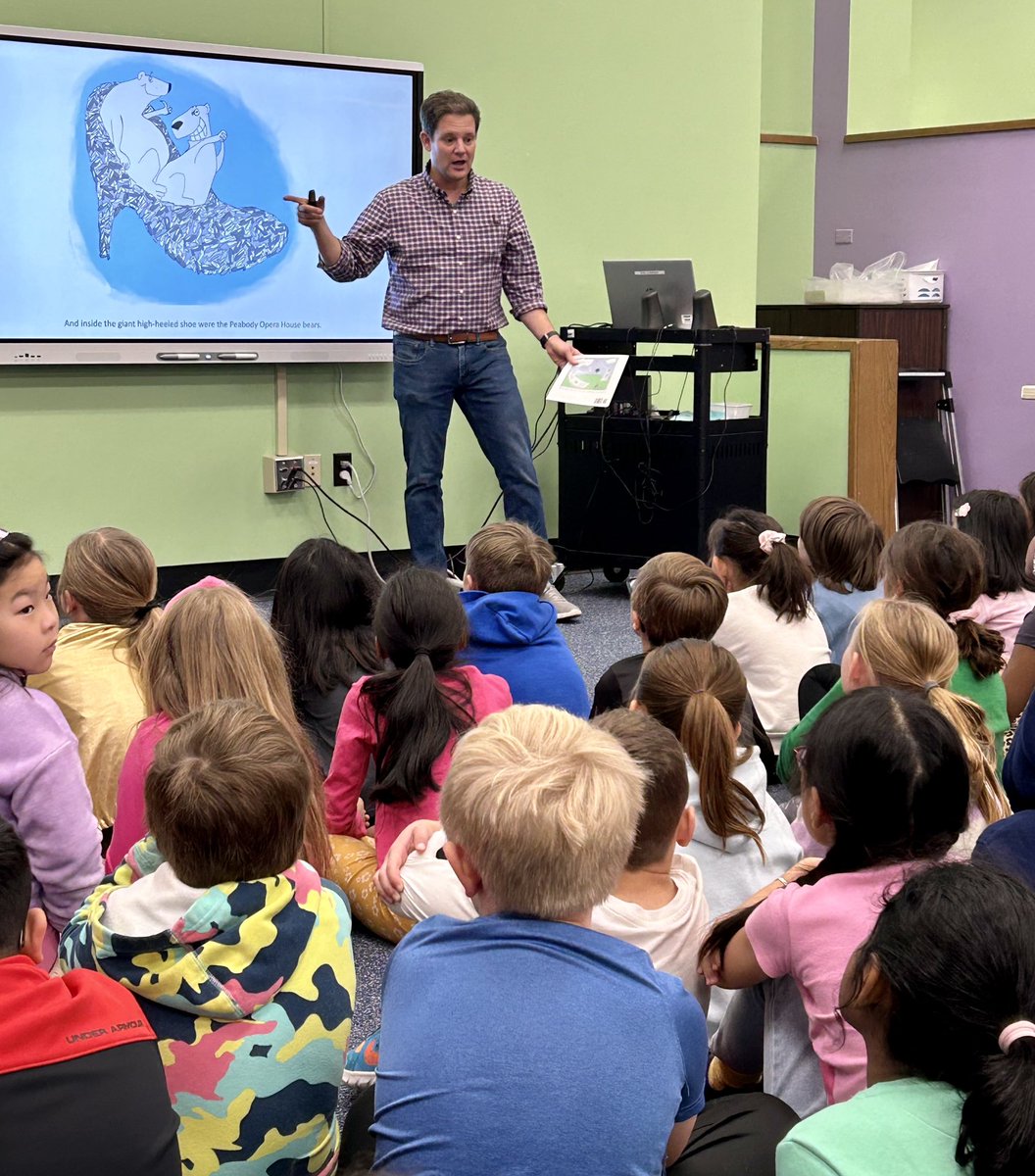 ryannusbickel's tweet photo. So great to be back in schools!  These super second graders at Shenandoah Valley elementary threw me some terrific questions and interesting insight at my reading yesterday. https://t.co/Kb10HcV6Ww