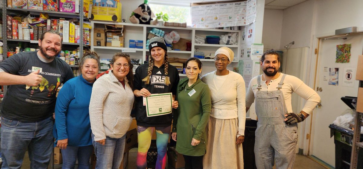 Our October Volunteer of the Month goes too... Emma Carr🥳 Emma is apart of the Texas State University Tennis team, but when she has a break in her busy schedule, she makes her way to the food bank to lend-a-hand! Her go getter attitude makes working with her a delight!