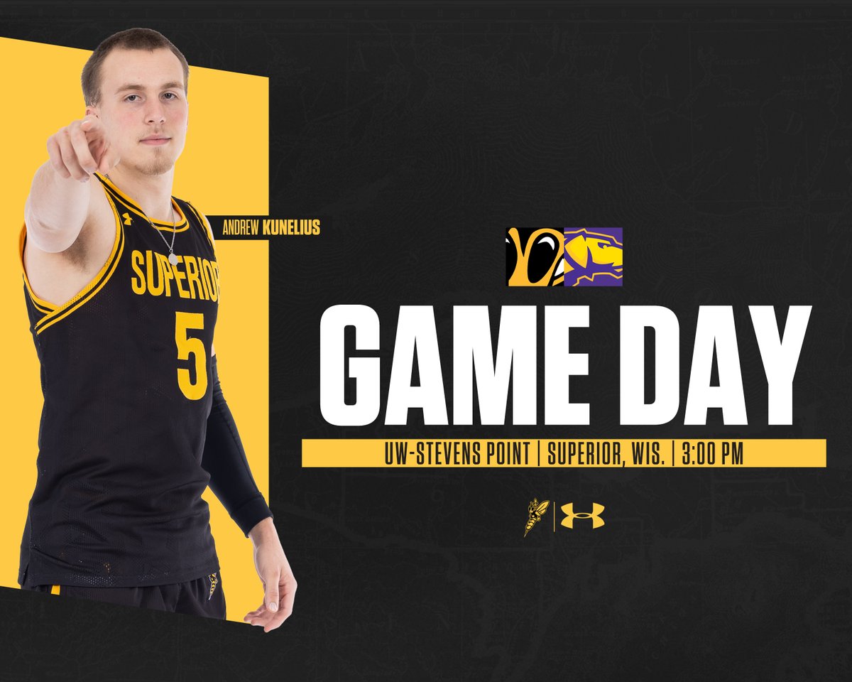 🏀GAME DAY🏀
🆚 UW-Stevens Point
🕖 3 p.m.
📍 Superior, Wis. • Mertz Mortorelli Gymnasium
📈📹 linktr.ee/uwsmbb
📻 (KUWS 91.3) kuws.streamguys1.com/live

#WeAreSuperior