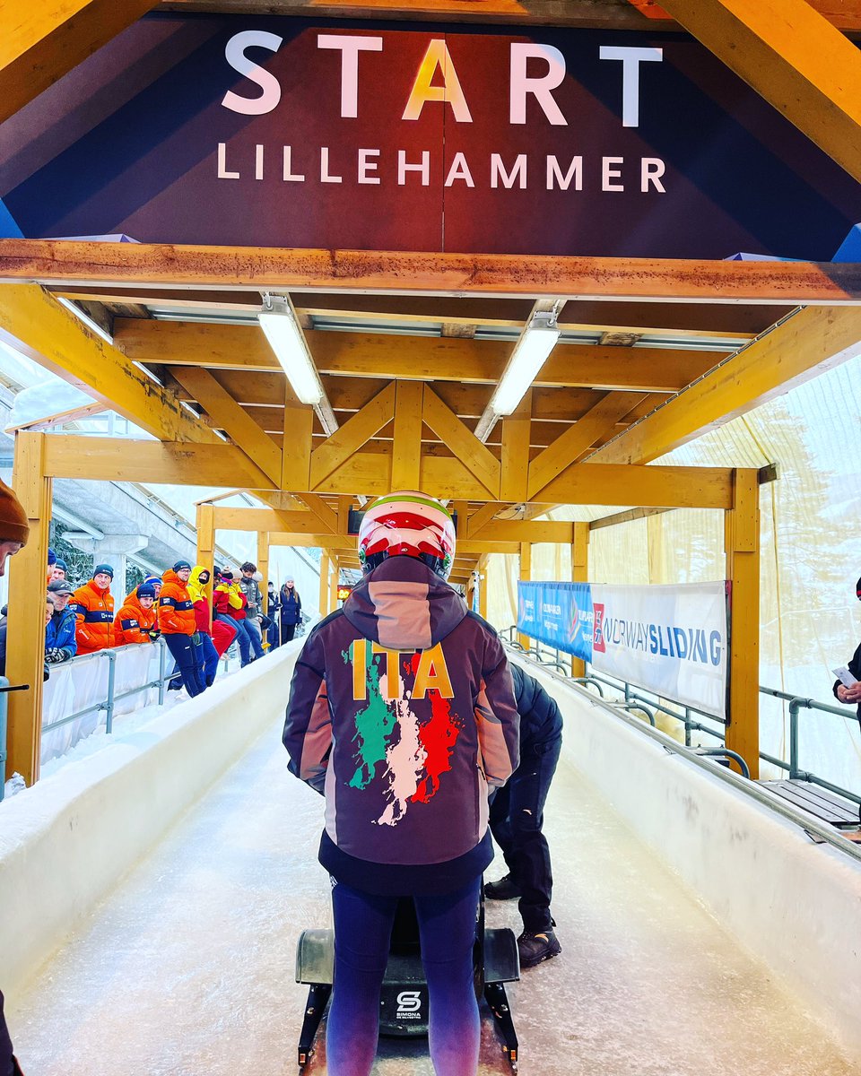 First Eurocup start !
I am very proud to represent Italy in my bobsleigh endeavor.
 Since my great great grandfather was the first climber of Monte Civetta. My dads family comes from the mountain side of Italy. So it is just fitting as am sliding them down to represent them!