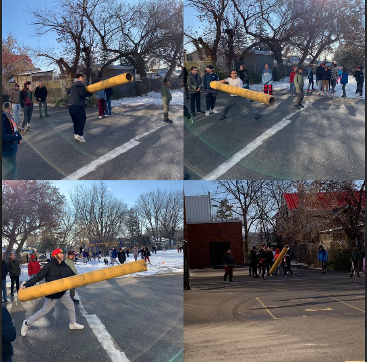 Happy St. Andrew's Day! Our annual Cabre Toss!