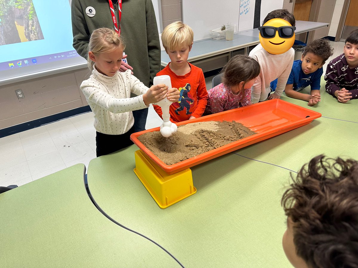 We even had a fun lesson from a watershed ambassador to show us more of how water causes so much erosion! 🏞️🪨🌧️ #hvrsd #science #erosion