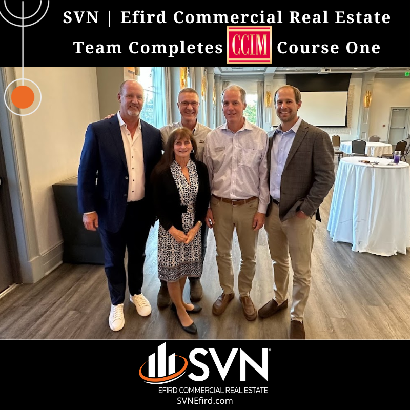 SVN | Efird Commercial Real Estate Completes The CCIM Institute Course One
#svndifference #commercialrealestatebrokers #CRE #ilm #CCIM