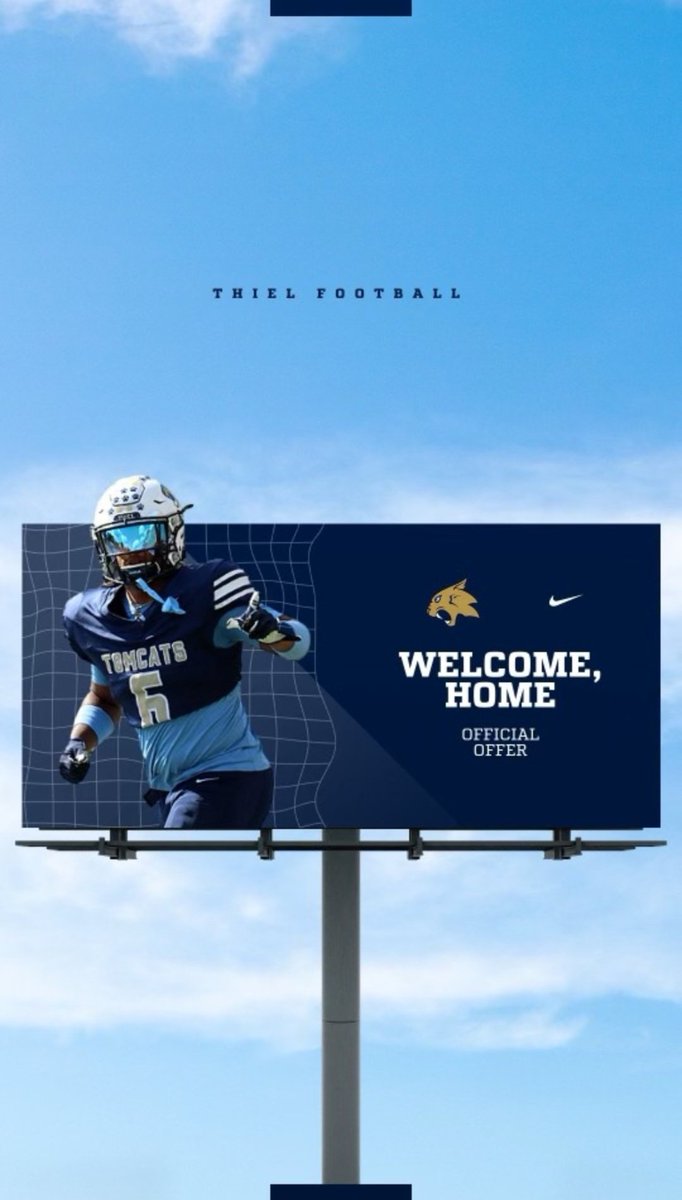 Mahkye65's tweet photo. I would like to thank @Thiel_Football and @ThielAthletics for my first offer. https://t.co/pHLS3WUJSL