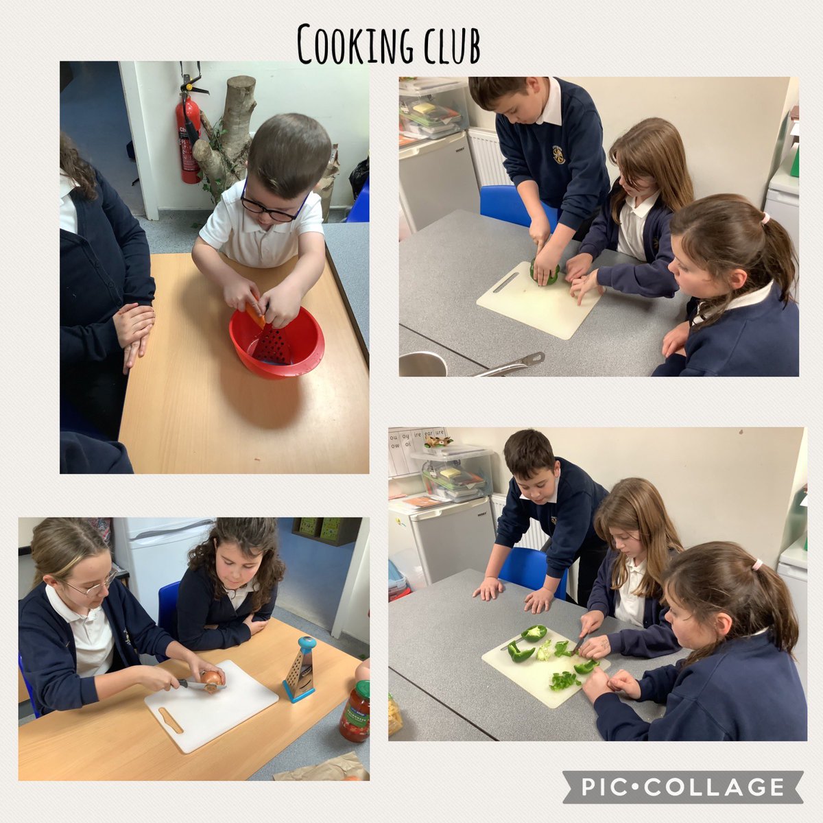 UKS2 cooking club, today we made spaghetti bolognaise with lots of fresh ingredients. #TGA  #lifeskills
