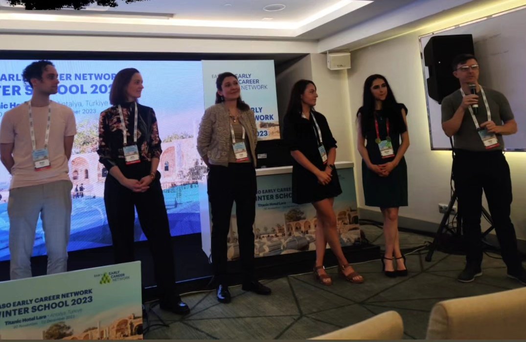 BFulyaCalikoglu's tweet photo. The opening ceremony with EASO (@easo_org)  Early Career Network (ECN) board members🤓
#EASOed
#EASOobesitECN https://t.co/9sQXTPwOub