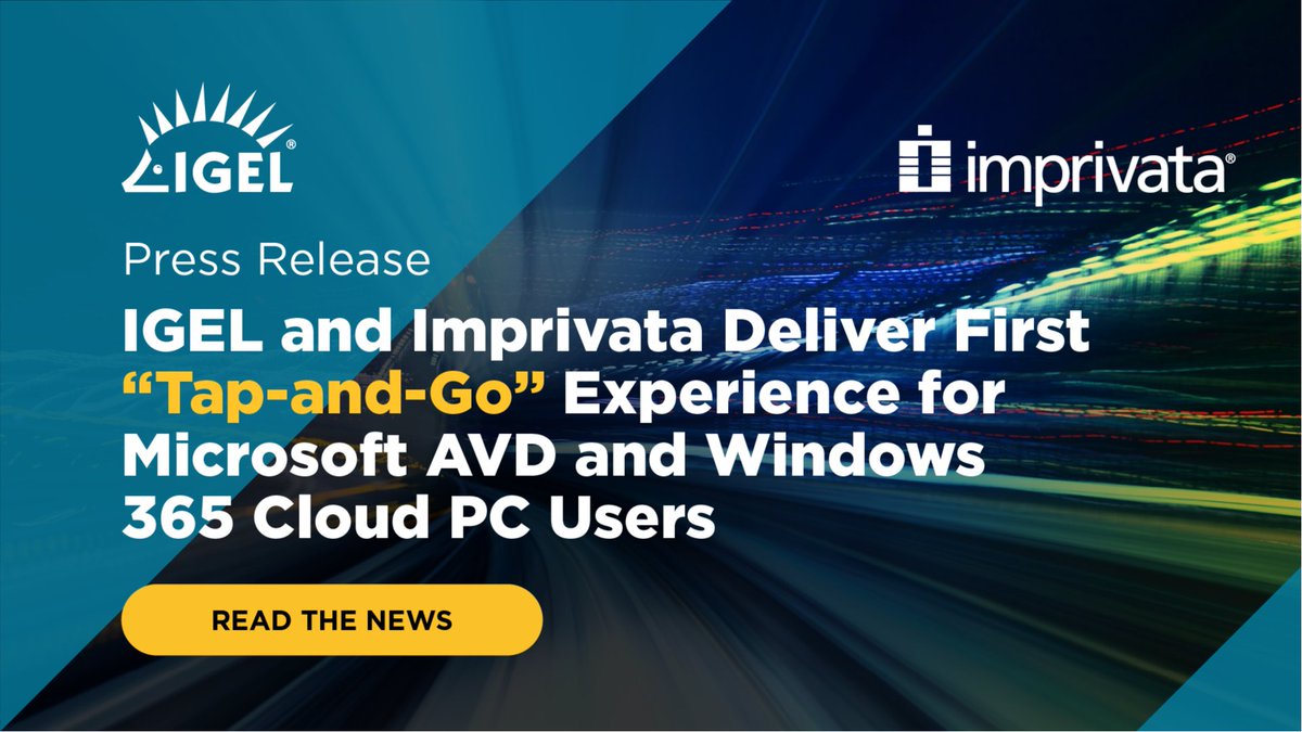 TreyBVirtual's tweet photo. Woohoo #AVD #IGEL #Imprivata #healthcare #security https://t.co/0vSY7xuYoA https://t.co/BfMLw6OFcj