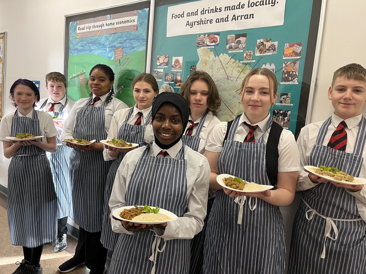 StJoAcad's tweet image. Happy St Andrew's Day.  S3 pupils were delighted with their Lamb from Quality Meat Scotland.  Here are some of them showing off their Lamb Korma Curry with Rice made for St Andrews Day.  #LambforStAndrewsDay #QMS #MakeitScotch
#Ambition