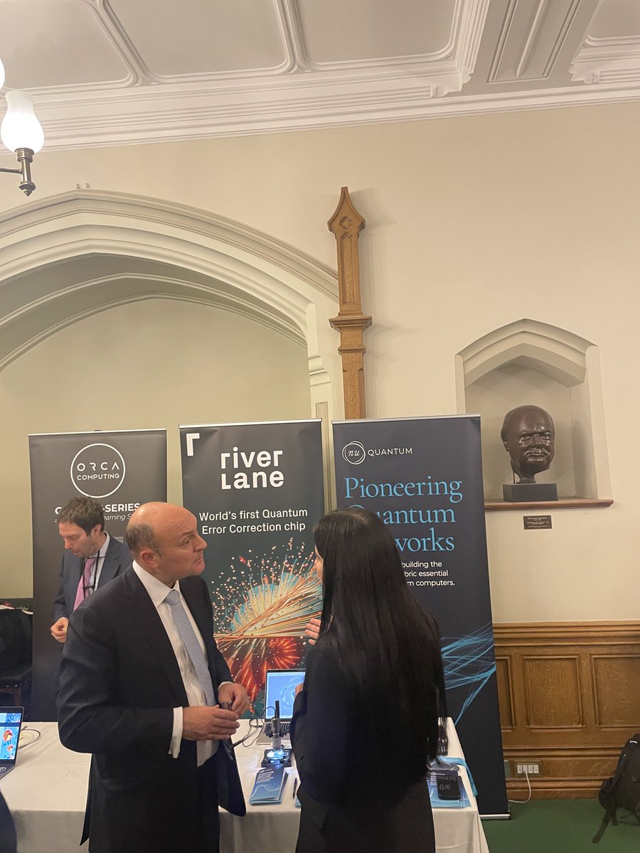 NuQuantumLtd's tweet photo. Our CEO, Carmen Palacios had the honour yesterday of speaking in Parliament, alongside our new Minister for Science @griffitha , Sir Peter Knight, and Baroness Pauline Neville-Jones, to represent the view of the quantum industry & members of #UKQuantum. https://t.co/46TgdYbKgE