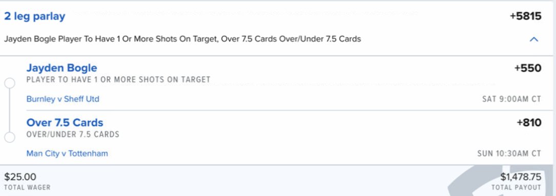 EdgePlayBook's tweet photo. #BetInPublic #100DayOfParlayChallenge #Day62 part 1. Tally after 61 days of betting +$94.65 #EPL #ManCityVsTottenham https://t.co/6u2Fd7TNqz