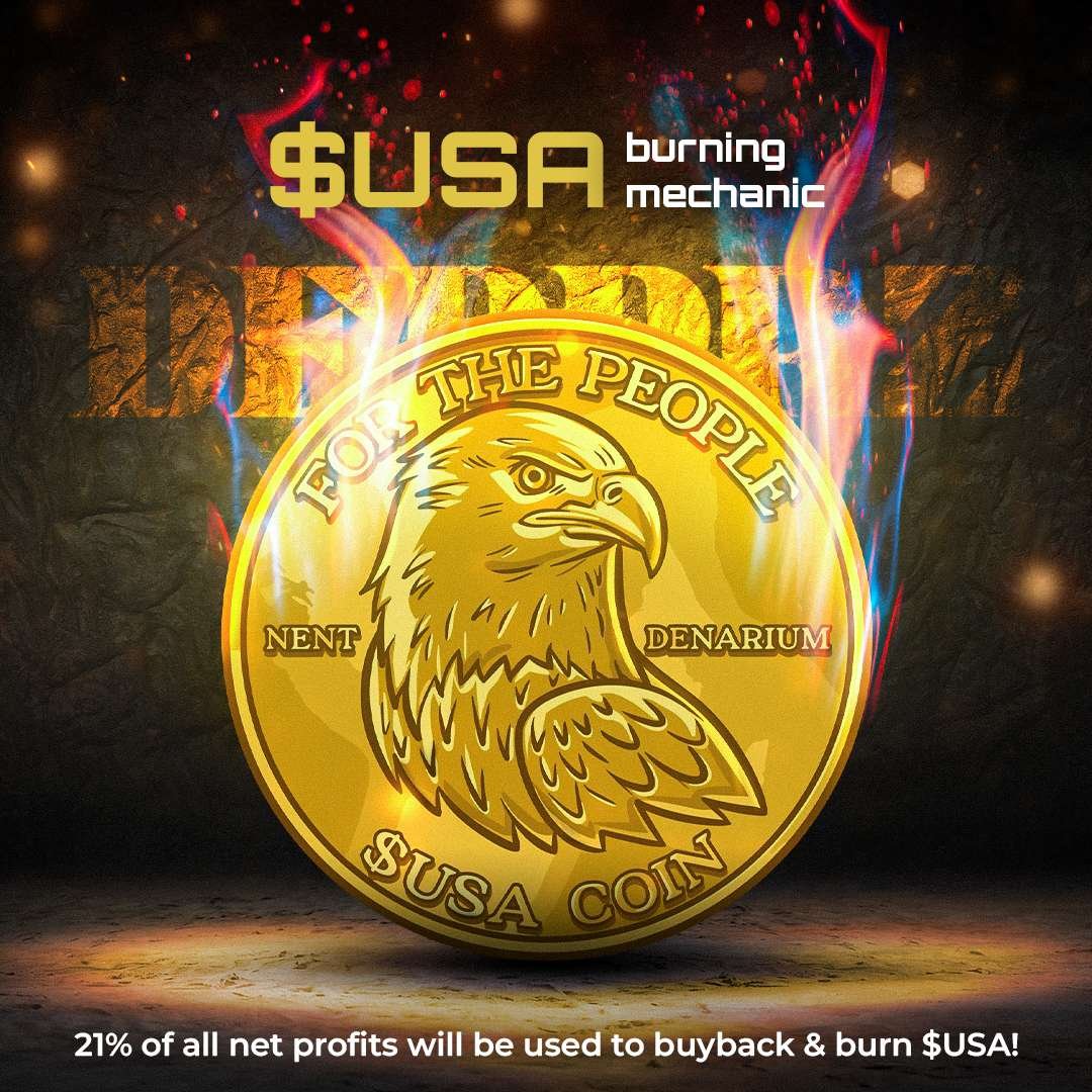 dedprzcom's tweet photo. 🚨 $USA BURN MECHANICS🚨

We're excited to announce that we'll implement burn mechanics for our $USA Token.

How will it work?

21% of all net profits will be used to buy back &amp; burn $USA! https://t.co/oEuzSgAbRG