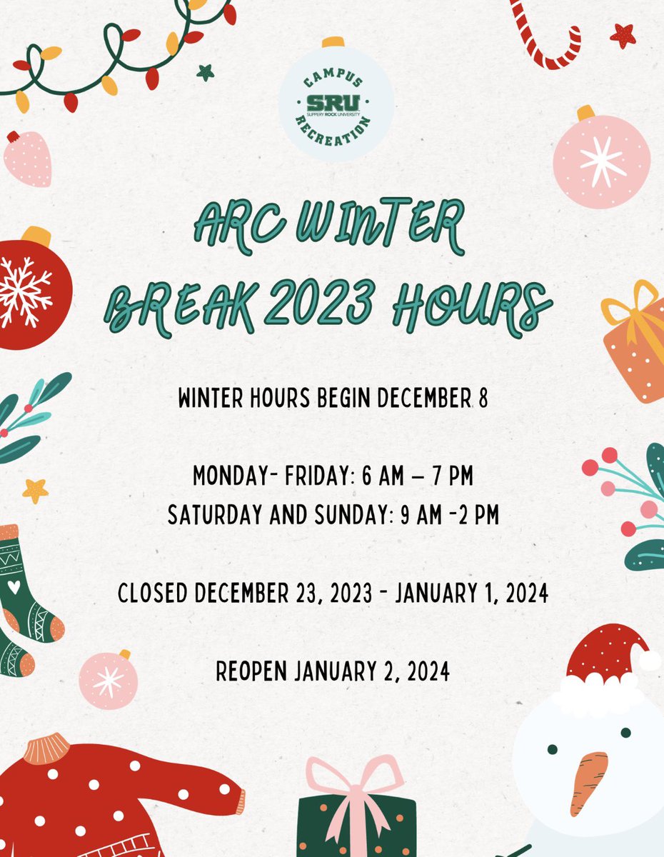 SRU Campus Rec tweet media
